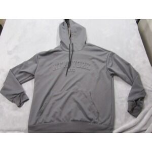 Manfinity‎ Hoodie Mens Small Gray New York NYC Embossed Pullover Kangaroo Pocket